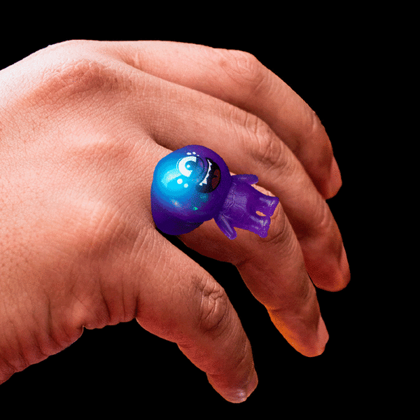 1 Light Up Purple Monster Ring