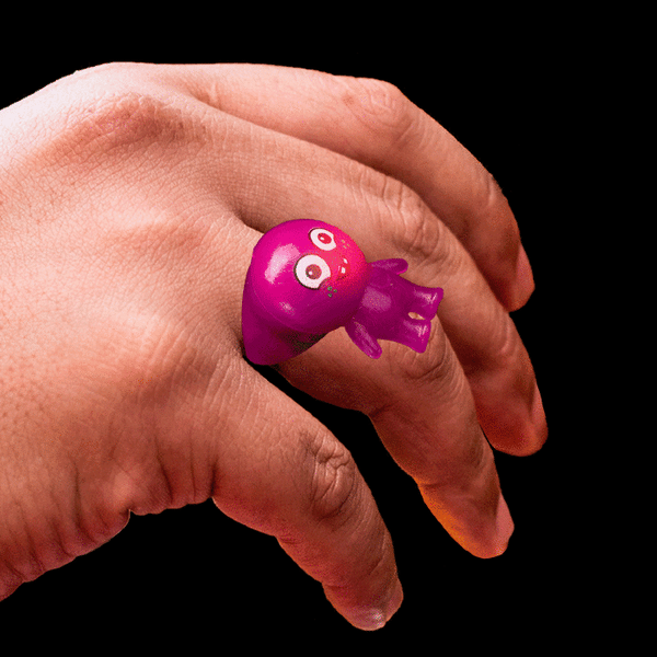 1 Light Up Violet Monster Ring