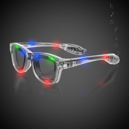 LED Multi-Color Light Up Retro Sunglasses