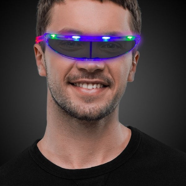 LED Multicolor Light Up Spaceman Sunglasses