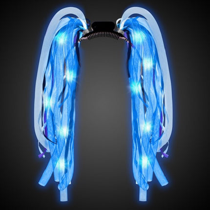 LED Party Dreads Headbands - Blue Color