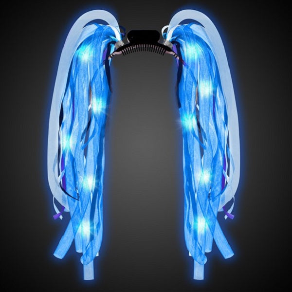 LED Party Dreads Headbands - Blue Color