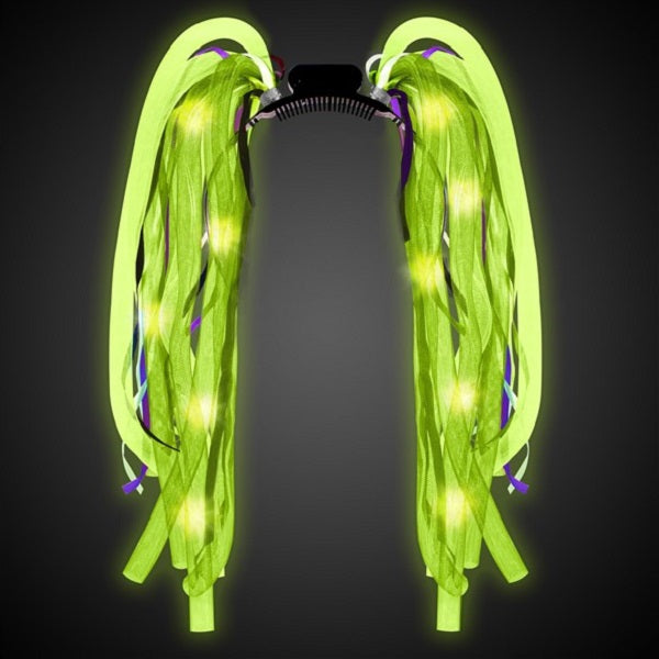 LED Party Dreads Headbands - Green Color