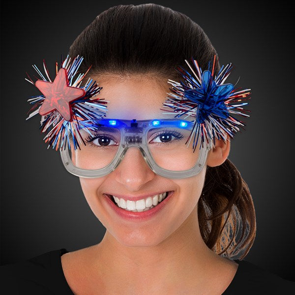LED Light Up Patriotic Stars Sunglasses