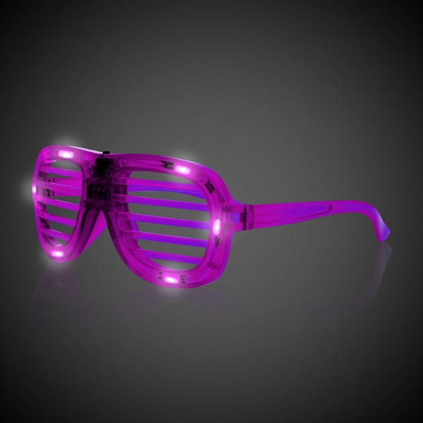 LED Purple Slotted Glasses