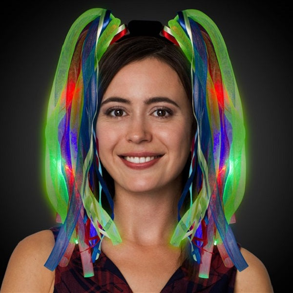 LED Rainbow Dreads Headband