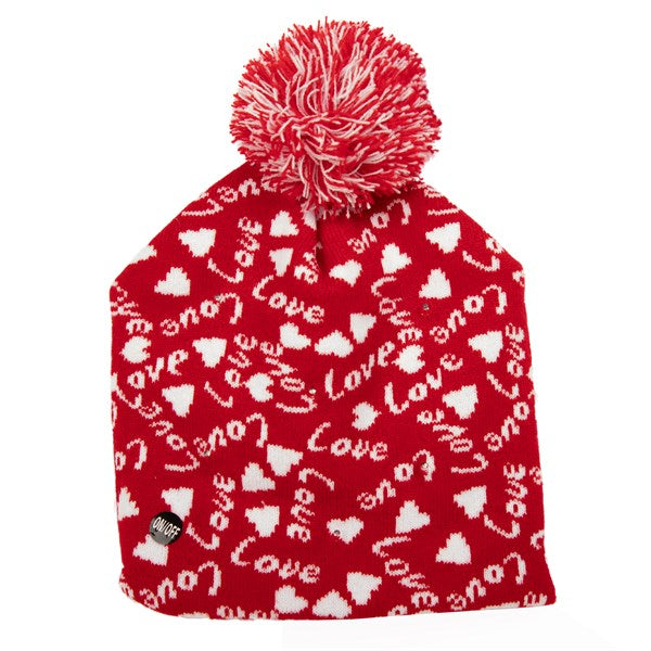 LED Red Valentine Love Knit Beanie