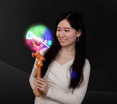 LED Light Up Spinning Reindeer Windmill Wand