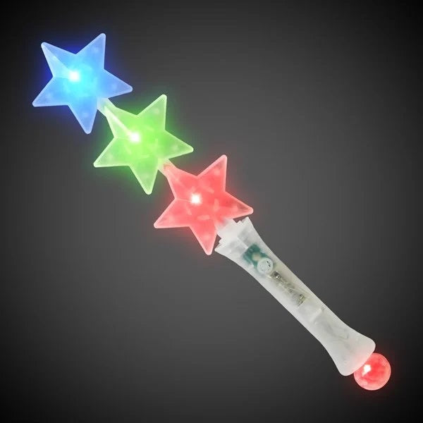 LED Light Up Triple Star Wand