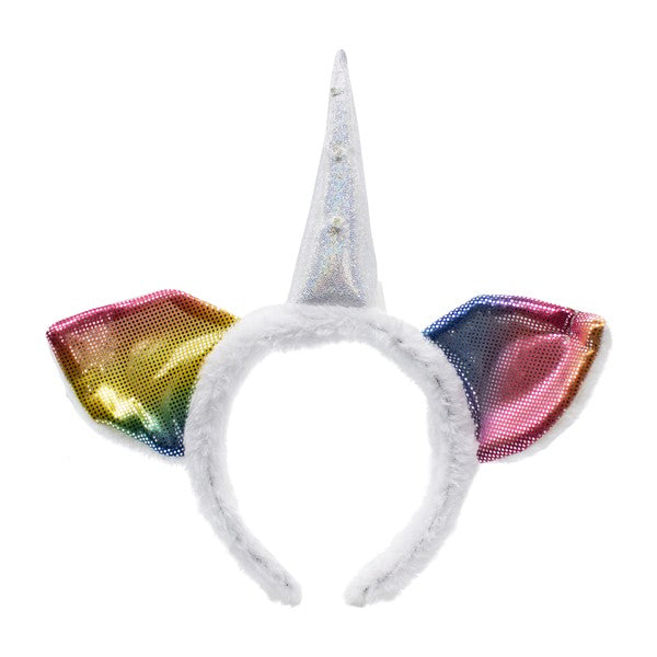 LED White Horn Unicorn Headband