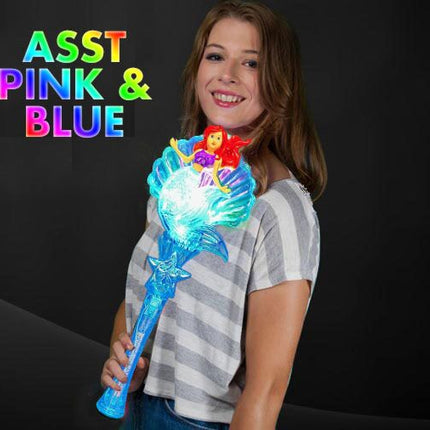 17 Inch Light Up Seashell Mermaid Wand