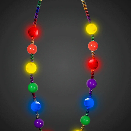 LED Rainbow Beads Necklace