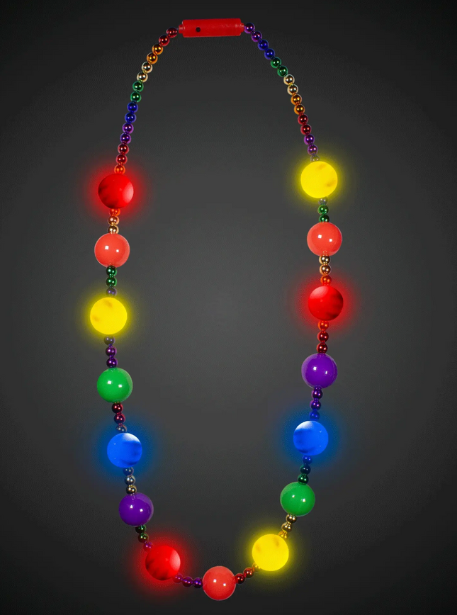 LED Rainbow Beads Necklace