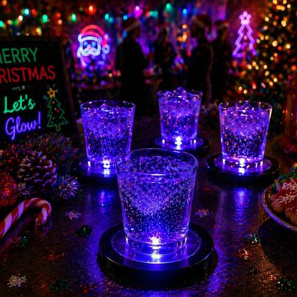 Light up coasters for Christmas Party