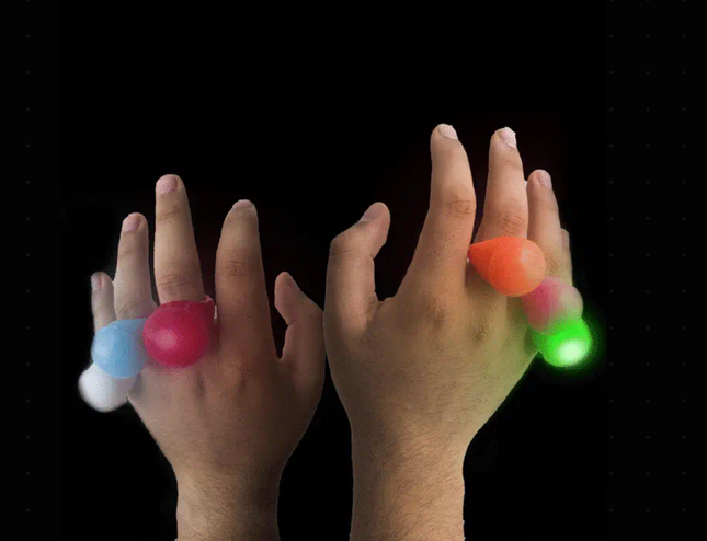 LED Flashing Jelly Rings - Pack of 24