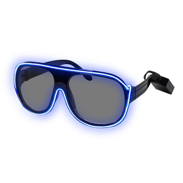 Light Up Blue EL Aviator Shades