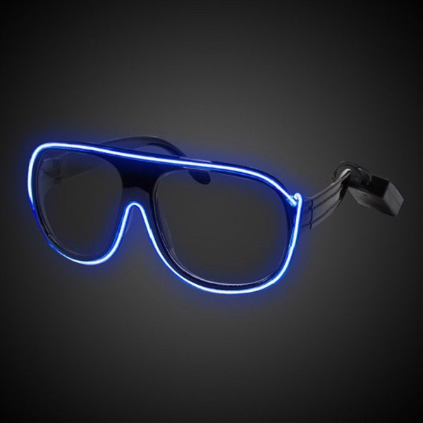 Light Up Blue EL Wire Aviator Shades