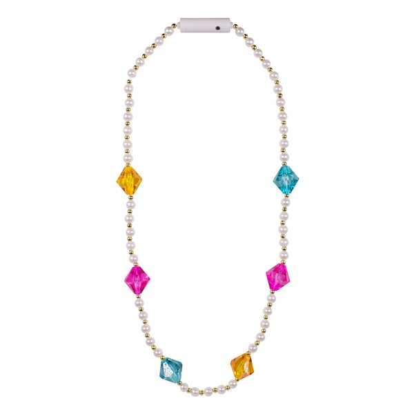 Light Up Disco Diamonds Bead Necklace