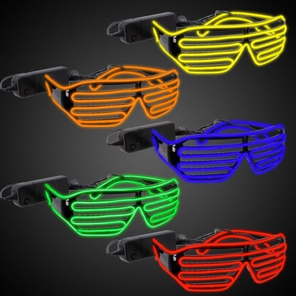 Light Up EL Slotted Assorted Shades - Pack of 6