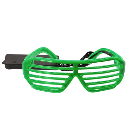Light Up EL Wire Green Slotted Shades