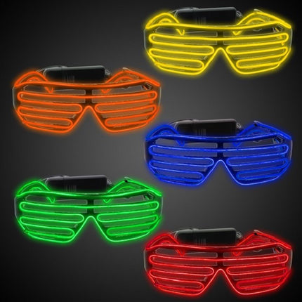 Light Up EL Wire Slotted Assorted Shades - Pack of 6
