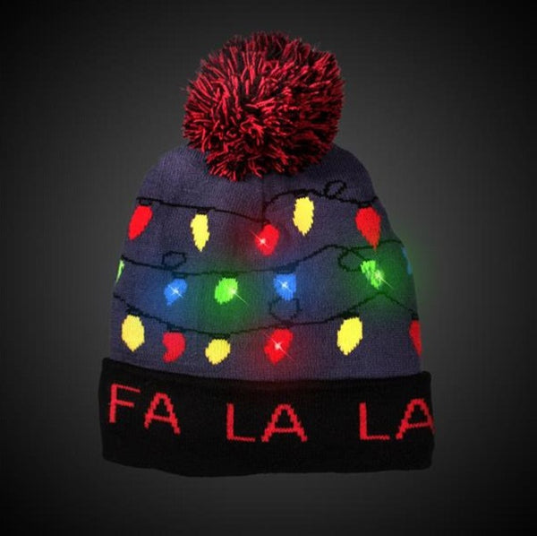 Light Up Fa La La Knit Beanie