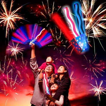 Light Up Flashing American Flag Print Foam Stick