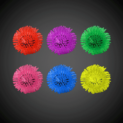 Light Up Flashing Jelly Porcupine Rings - Assorted