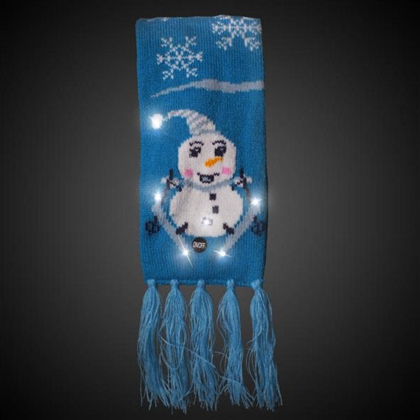 Light Up Flashing Snowflake Scarf