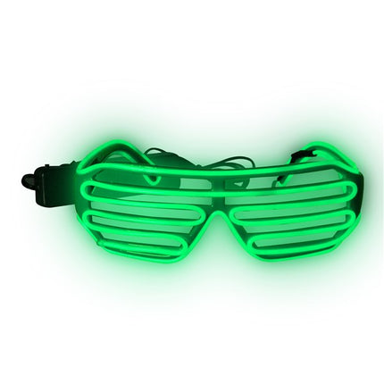 Light Up Green EL Wire Slotted Shades