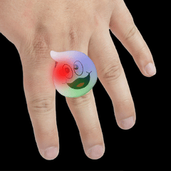Halloween Ghouls LED Flashing Ring - Ghost