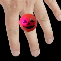 Halloween Ghouls LED Flashing Ring - Pumpkin