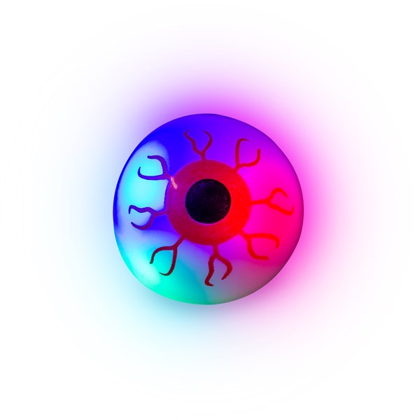 LED Light Up Jelly Eyeball Rings - Assorted Pack of 24