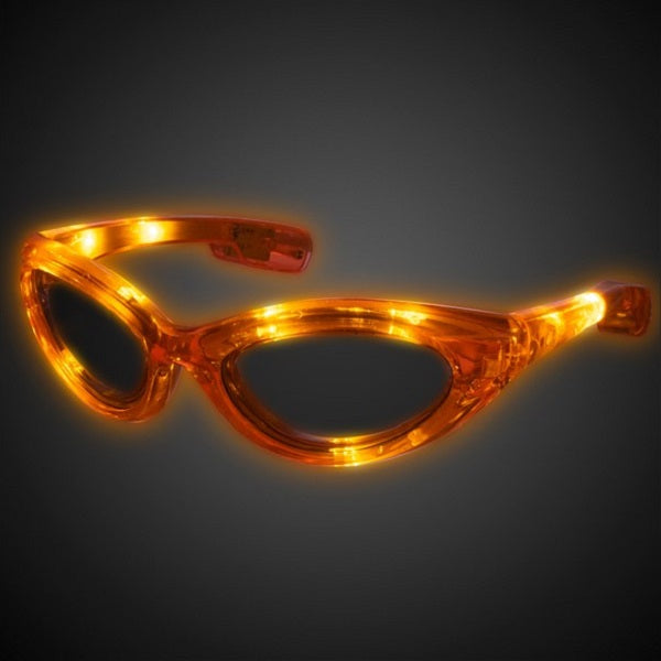 Light Up LED Orange Sunglasses