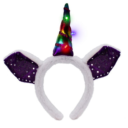 Light Up Multi-Color Unicorn Headband