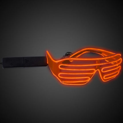 Light Up Orange EL Wire Sound Activated Slotted Shades
