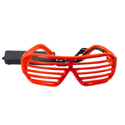 Light Up Orange Slotted EL Wire Sound Activated Shades