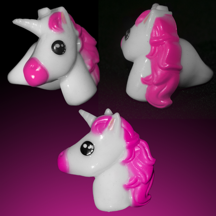 1 Inch Light Up Pink Unicorn Rings