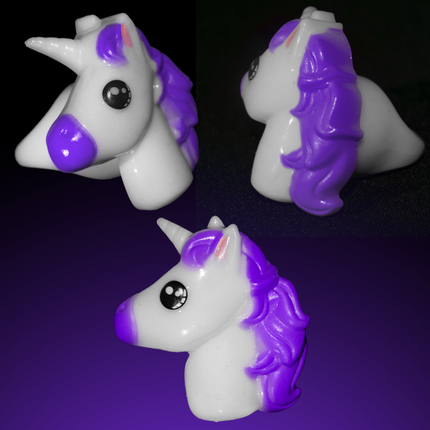 1 Inch Light Up Purple Unicorn Rings - Pack of 4