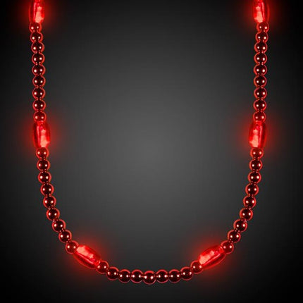 Light Up Red 30 Inch Beaded Necklace