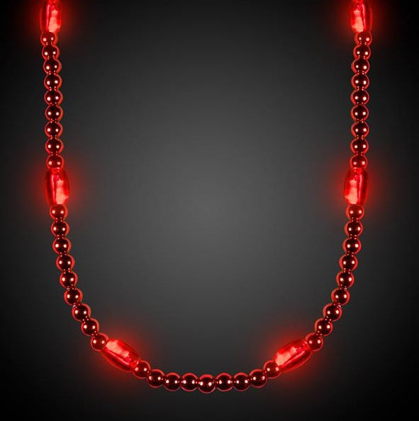 Light Up Red 30 Inch Beaded Necklace