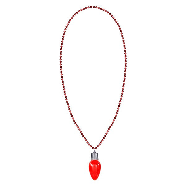 Light Up Red Bulb Bead Necklace