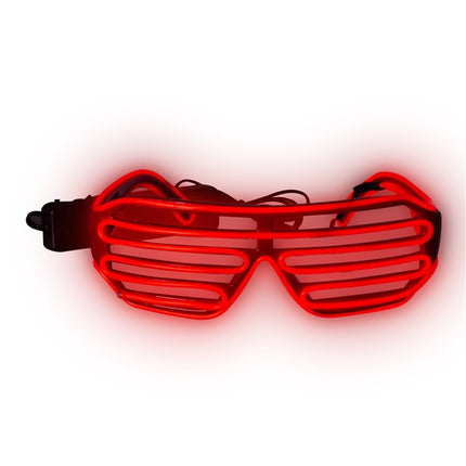 Light Up Red EL Wire Slotted Sound Activated Shades