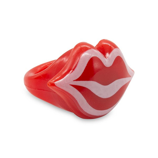 Light Up Red Lip Jelly Rings - Assorted