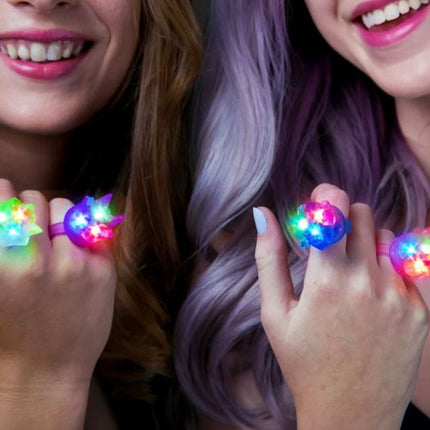 Light Up Spike Jelly Rings - Assorted