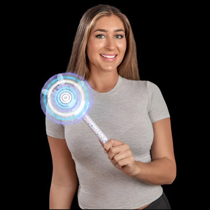 Light Up Spinning Snowflake Windmill Wand