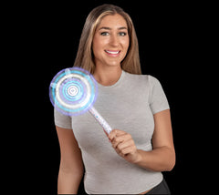 Light Up Spinning Snowflake Windmill Wand