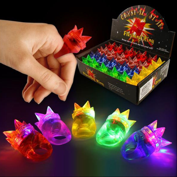 Light Up Star Spike Jelly Rings
