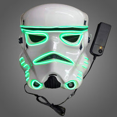 Light up Aqua EL Wire Stormtrooper Mask