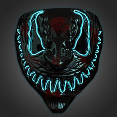 Light up Aqua EL Wire Venom Mask